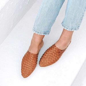 Liberte Woven Leather Preppy Academia Quiet Luxury Capsule French Chic Mules 5
